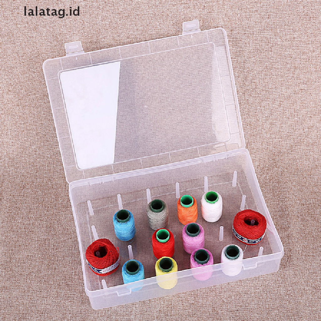 [lalatag] Kotak Penyimpanan Benang Jahit 42buah Spool Bobbin Carry Case Wadah Holder Craft Spool Organizing Case Sewing Storage Box [ID]