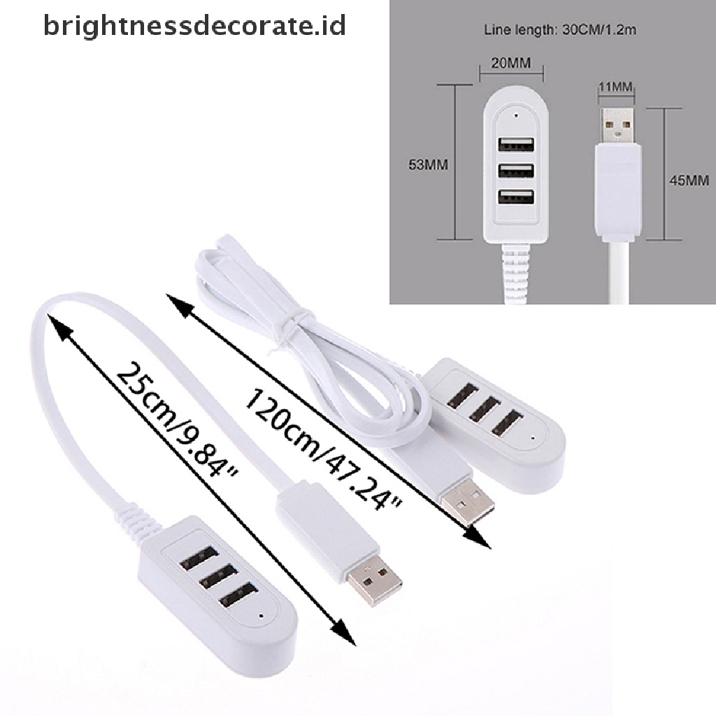 [Birth] Konverter Charger 3A Multi Fungsi USB Extension Line Hub Hub Multi port [ID]