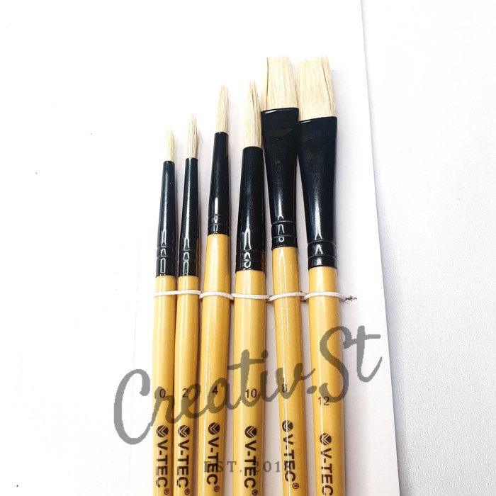 

Kulu Kuas Lukis Set V-Tec Cat Akrilik Minyak Air Paint Brush Acrylic Round