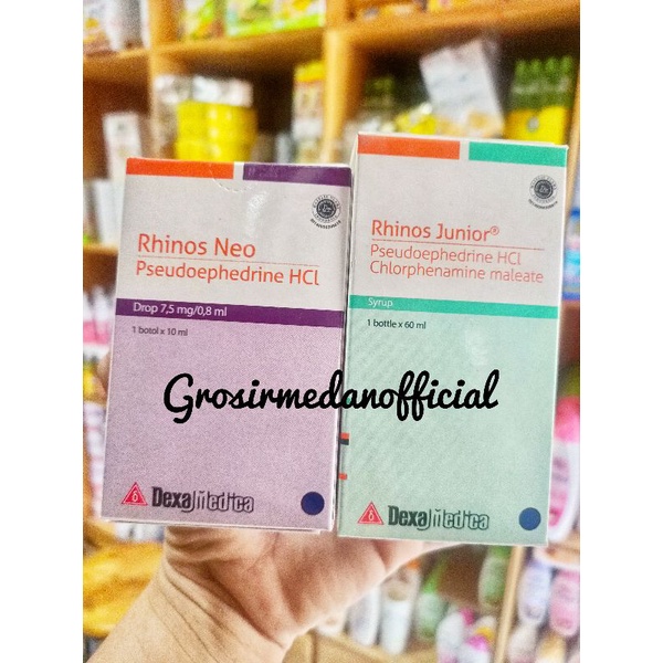 RHINOS NEO DROP DAN RHINOS JUNIOR SIRUP OBAT PILEK