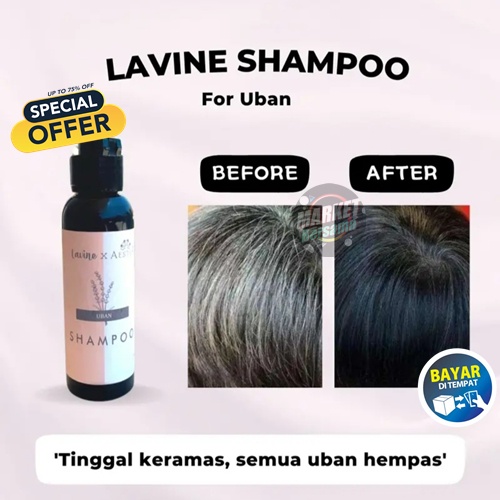 Shampoo Lavine penghilang uban viral shampo penghitam uban permanen herbal ampuh