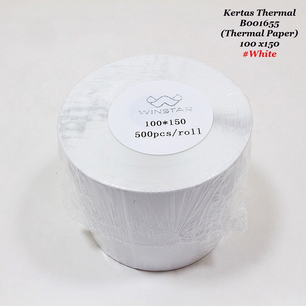 

Kertas Sticker Thermal Label Barcode 500 pcs 100x150 / 10x15 cm Stiker