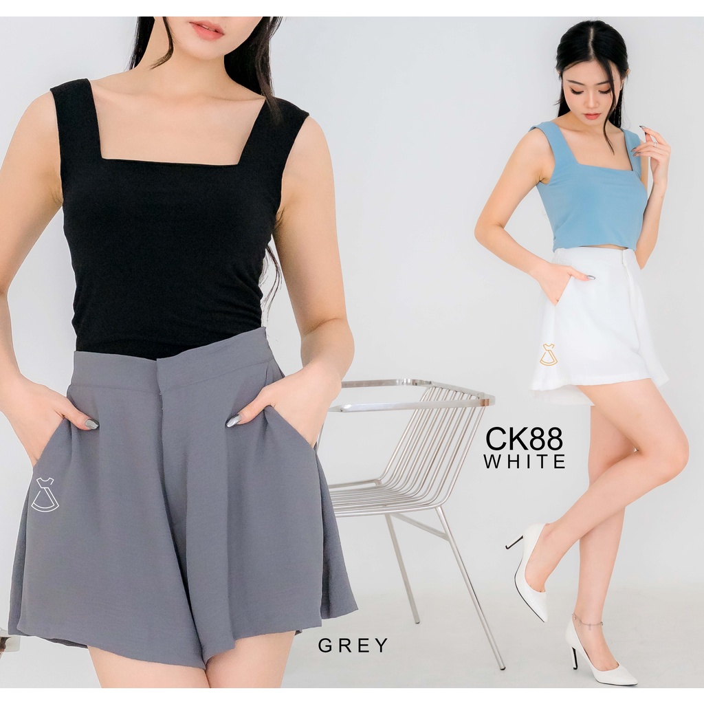 SEOLA - CK88 - Celana Pendek Crinkle Casual