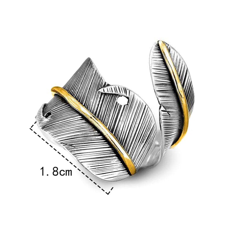 Cincin Bulu Perak925 Sterling Untuk Wanita Boho Adjustable S925 Antik Rings