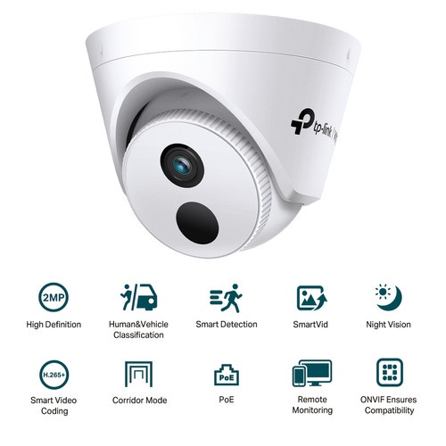 Tp-Link CCTV Security VIGI C420I New VIGI 2MP IR Turret Network Camera TP LINK