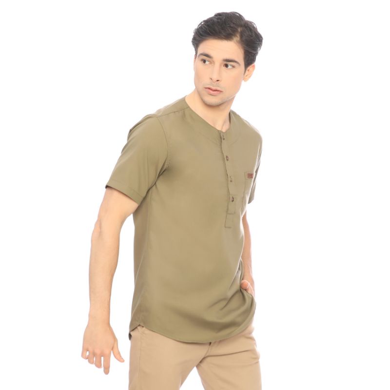 Baju Koko Polos terbaru lengan pendek Kerah Oblong pakaian muslim kekinian original brand distro