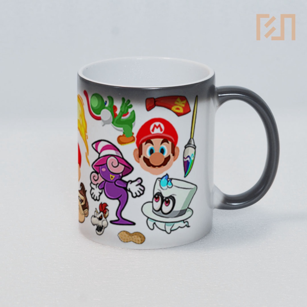 Gelas Ajaib Super Mario Doodle Magic Mug