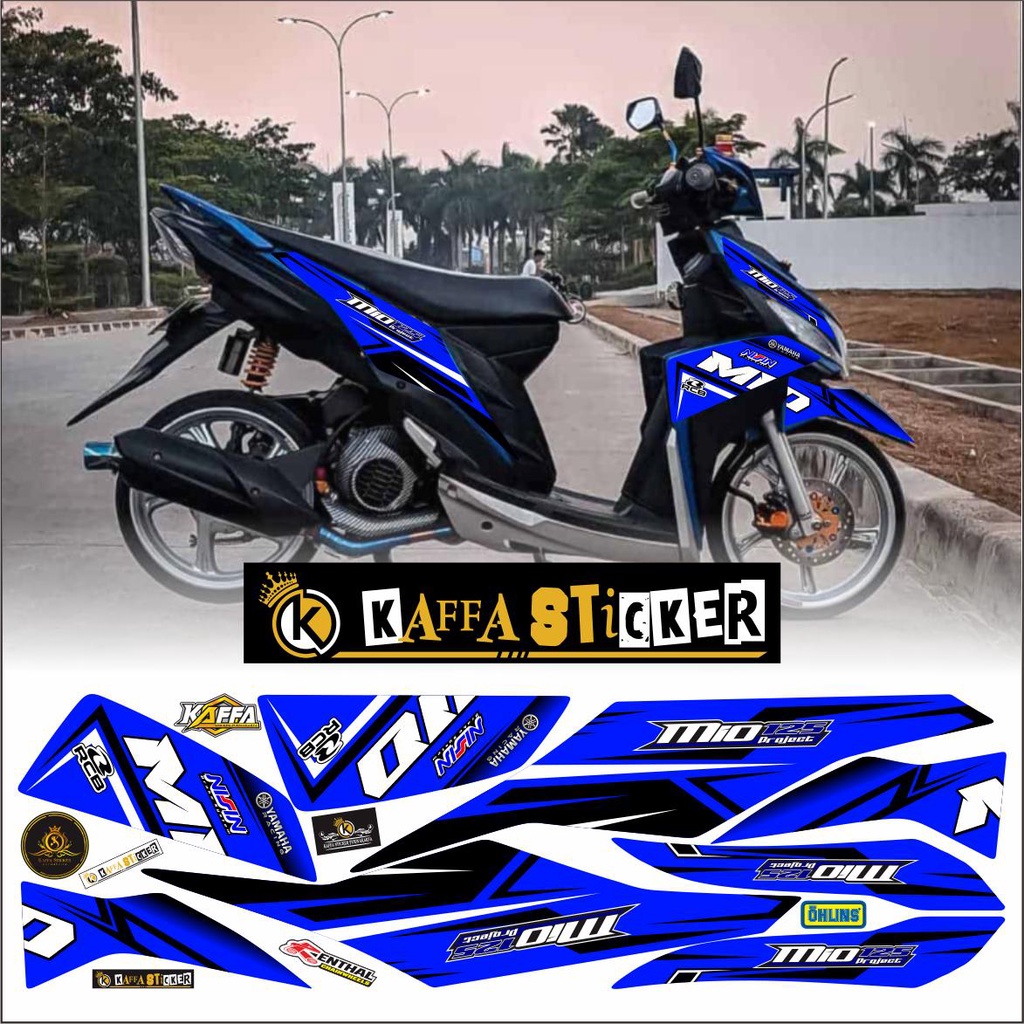 Stiker Mio M3/Z Decal Striping Mio M3/Z Premium Racing Stiker Mio M3 Biru