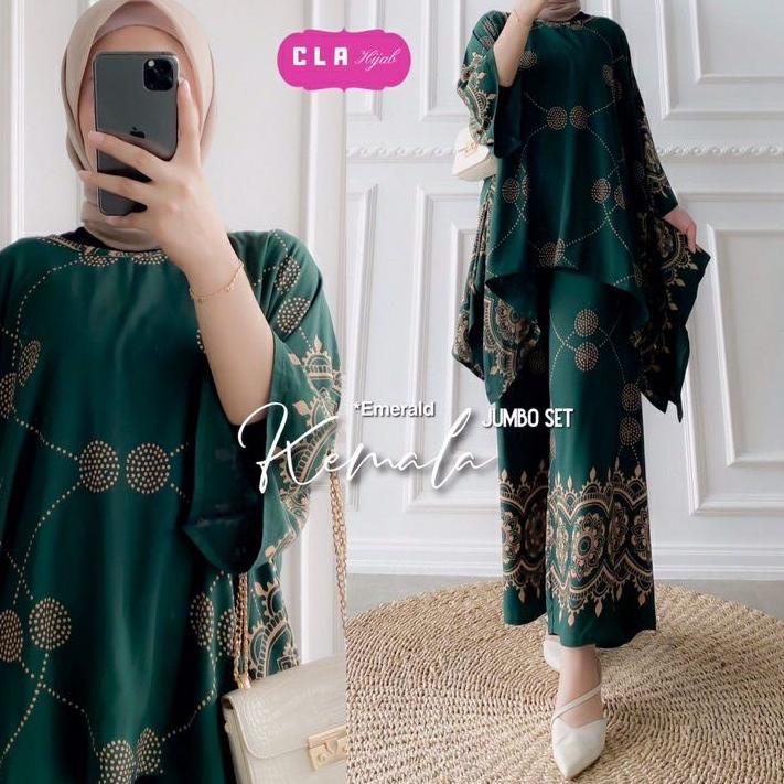 12.12 Terlaris BEECOUTURE SETELAN RAYON JUMBO LD 130 CM BIG SIZE SET WAKA KEMALA RESLETING DEPAN BUS