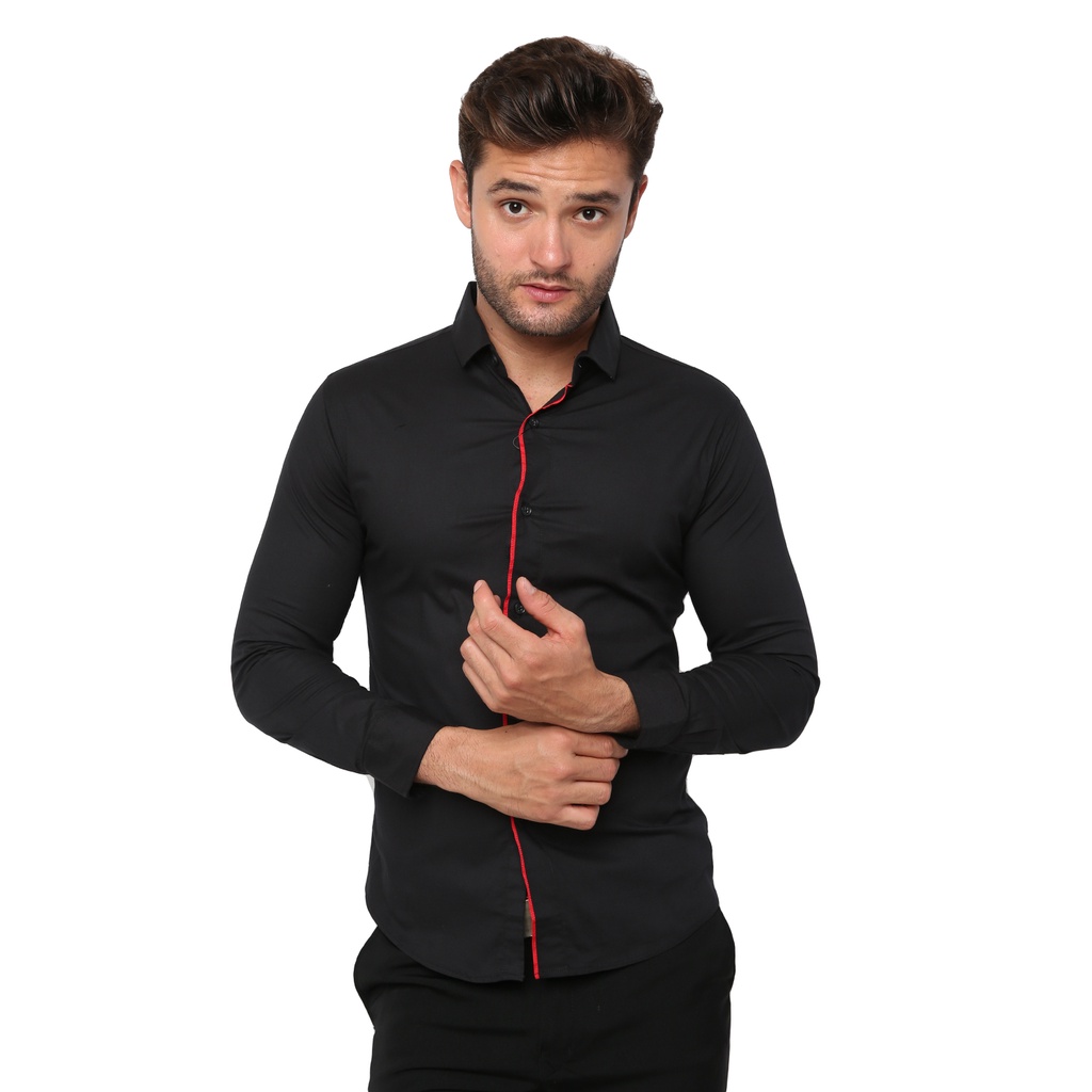 Kemeja Panjang Pria Kombinasi Keren - LNG 1780