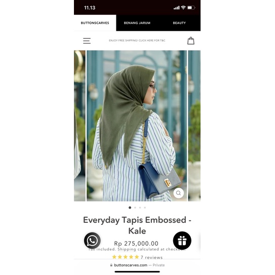 Buttonscarves Everyday Tapis Embossed Kale