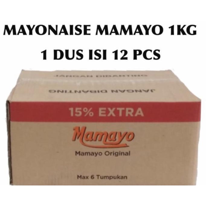 

Mayonaise/Mayonnaise/Mayones Mamayo Original 12 pcs x 1 kg/Dus/Karton