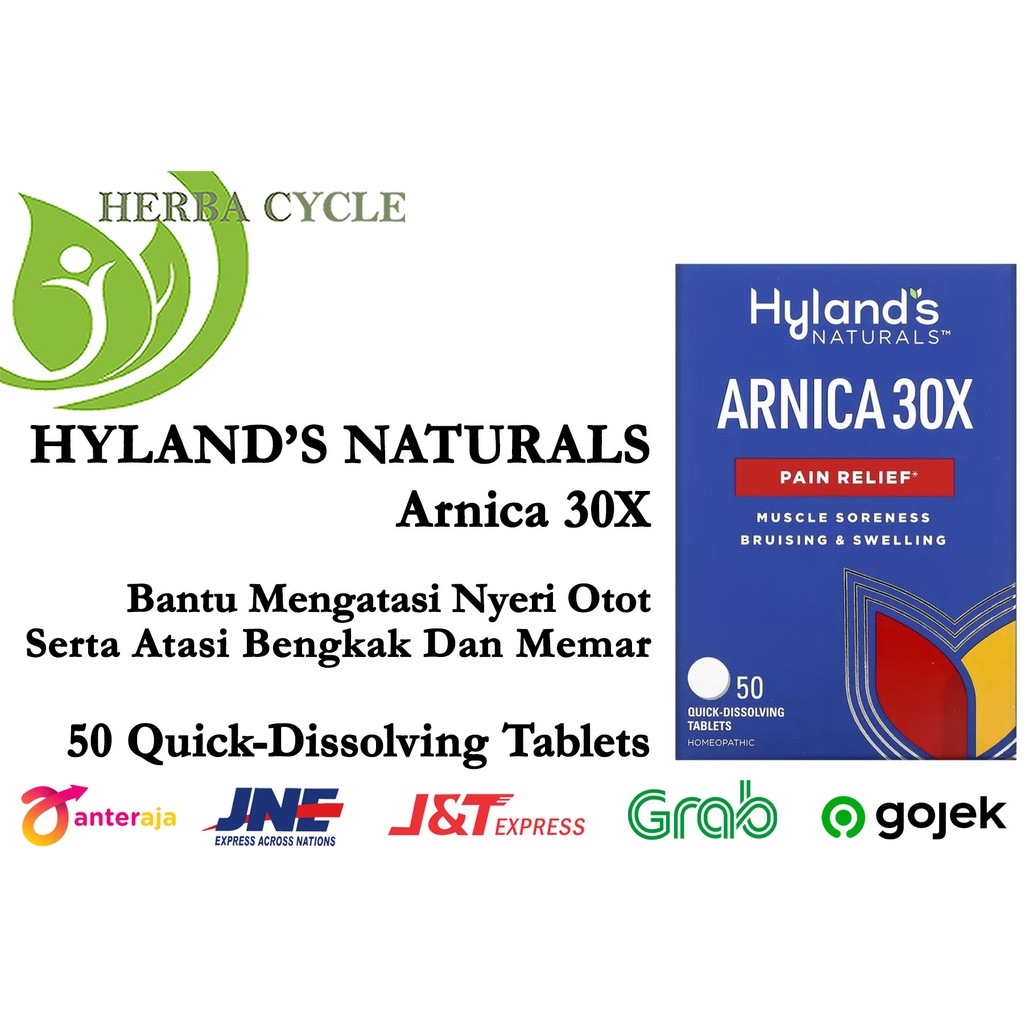 Hyland Arnica 30X 50tab Redakan Nyeri Otot Bengkak Memar ORI USA