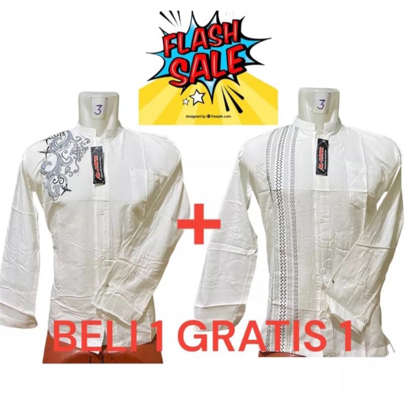 [BAYAR DI TEMPAT] PROMO BELI 1 GRATIS 1 BAJU KOKO PRIA DEWASA/KOKO BERBIS/BAJU KOKO/BAJU KOKO LENGAN