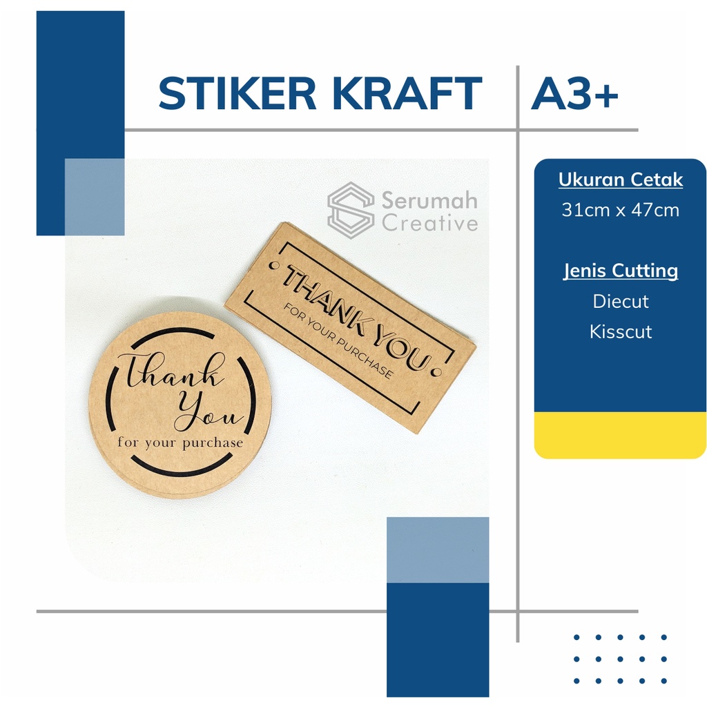 

Cetak Stiker Bahan Kraft Samson Aesthetic Vintage Coklat Custom Free Cutting A3