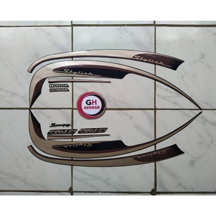 TERMURAH | Stiker Striping Motor Honda Scoopy Stylish 2013 hitam