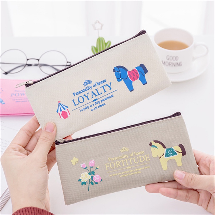 ⭐𝐈𝐇𝐒 𝟗𝟎𝟐 𝐋𝐚𝐦𝐩𝐮𝐧𝐠⭐️Tas Pensil Pulpen Tempat Alat Tulis Motif Kuda Poni Lucu Import