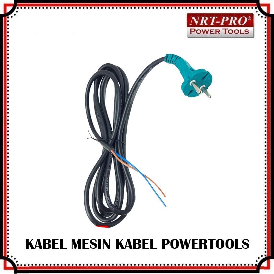 Kabel Mesin Kabel Power NRT Pro 2 x 3 Meter Kabel Serabut Full Tembaga
