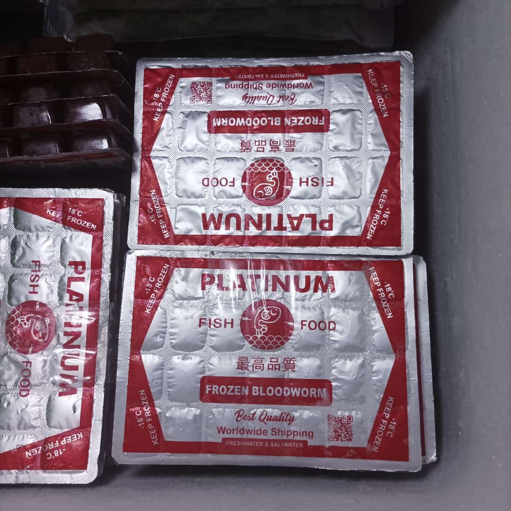 cacing beku kapsul bloodworm kualitas bagus fresh merah khusus GOJEK