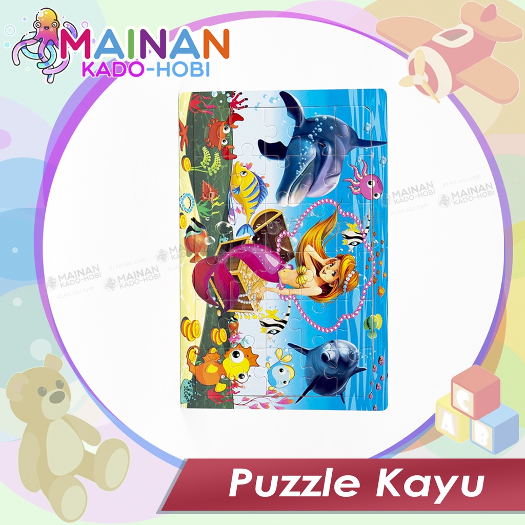 MAINAN DIY KREATIFITAS ANAK UNISEX SUSUN PUZZLE KAYU