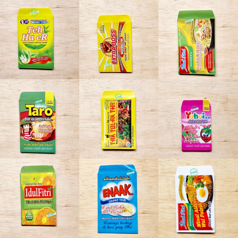 

AMPLOP ATAU ANGPAU LEBARAN MOTIF SNACK A/B ( ISI 100 ADA 8 KARAKTER ) KARAKTER DIKRIM RANDOM YA KAK