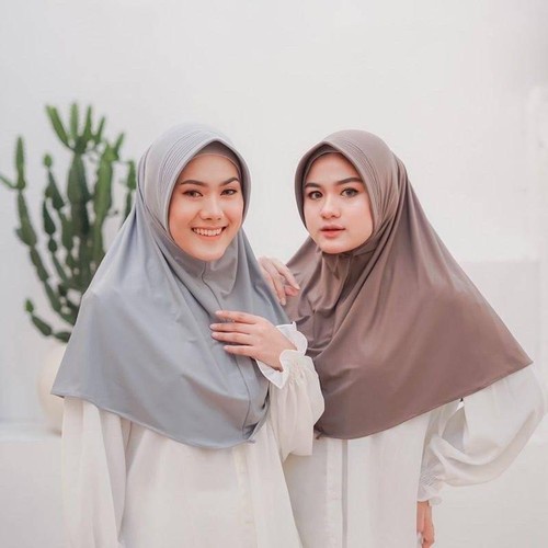 BERGO HAMIDAH / BERGO JERSEY MENUTUP DADA / HIJAB INSTAN PREMIUM 100%