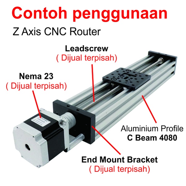[HAEBOT] Aluminium Profile C- Beam 4080 40x80 AP4080 Alumunium 3 meter Profil Frame CNC Extrusion Mini Kerangka Mekanik Series 40mm x 80mm 3D Printer