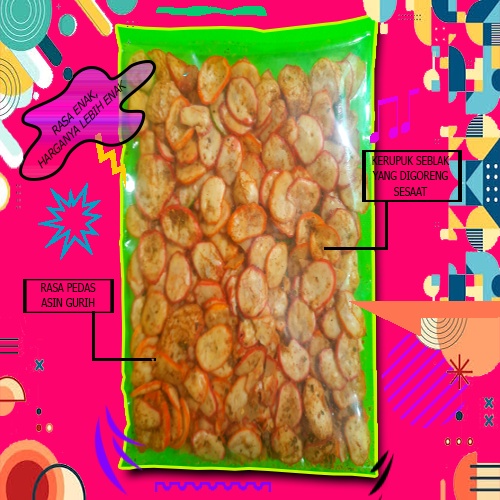 

kerupuk seblak kering bantat pedas / kerupuk seblak / cemilan murah / makanan ringan / snack kekinian