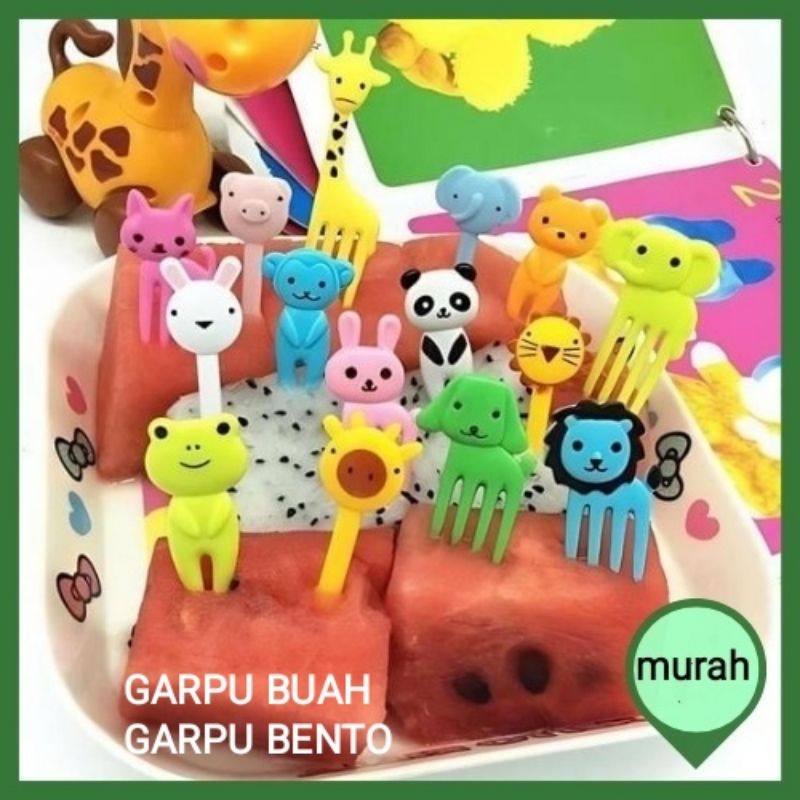 Garpu Bento Food Garpu Buah Garpu Karakter Garpu Makan Anak Lucu Garpu Buah Kue Dessert