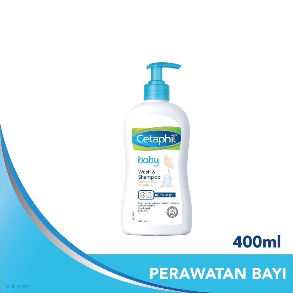 CETAPHIL BABY GENTLE WASH AND SHAMPOO / CALENDULA 230ML / 400ML SABUN MANDI DAN SAMPO UNTUK PERAWATAN KULIT BAYI