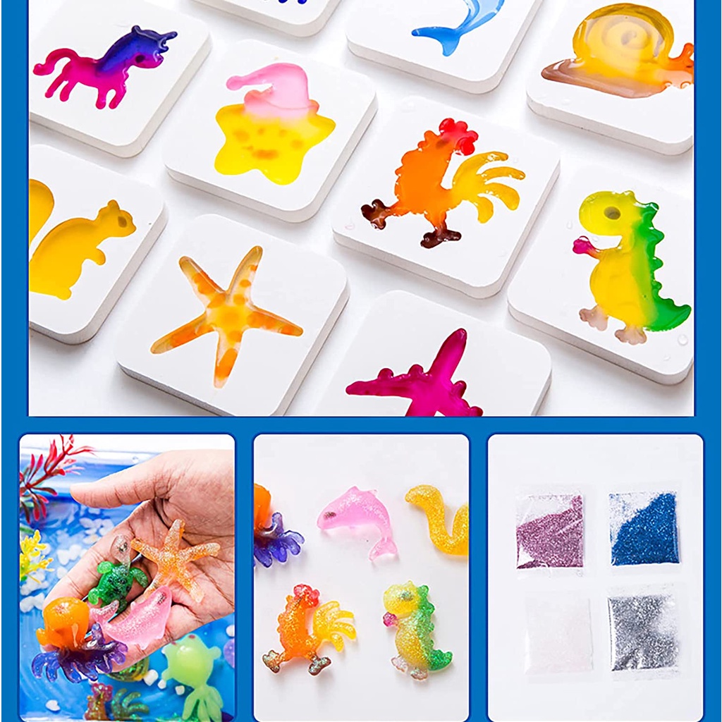 Mainan Edukasi Magical Waterscape DIY Kreatif Mainan Jelly Edukasi - Water Elf Beads for Animal Kit Party Favors Gifts