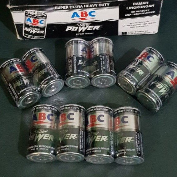 Baterai/Batre/Battery ABC Super Power R14/C (isi 1 pcs)