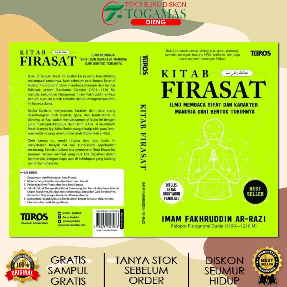 Jual KITAB FIRASAT (ILMU MEMBACA SIFAT DAN KARAKTER MANUSIA DARI BENTUK ...