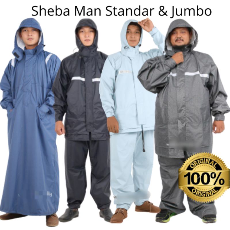 SHEBA Jas Hujan Setelan Mantel Hujan Pria Size Standar & Jumbo