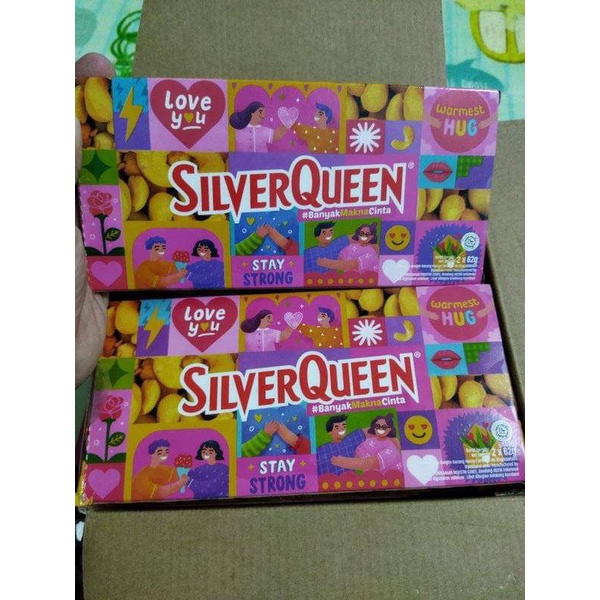 Silverqueen Silver Queen Chasew Kacang Mete Cokelat Coklat Chocolate 1 Box Sebox Karton Sekarton Kar