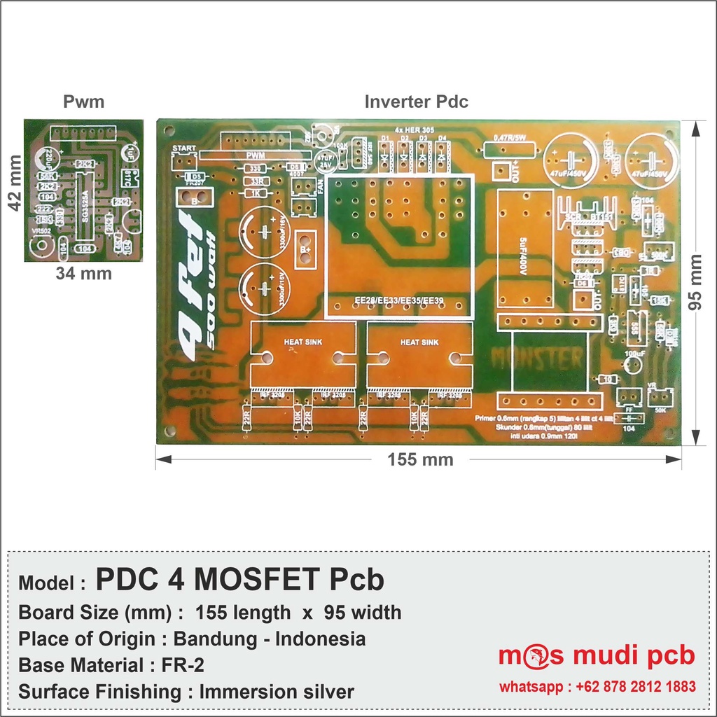 Jual Inverter Pdc 4 Mosfet PCB + Pwm | Shopee Indonesia