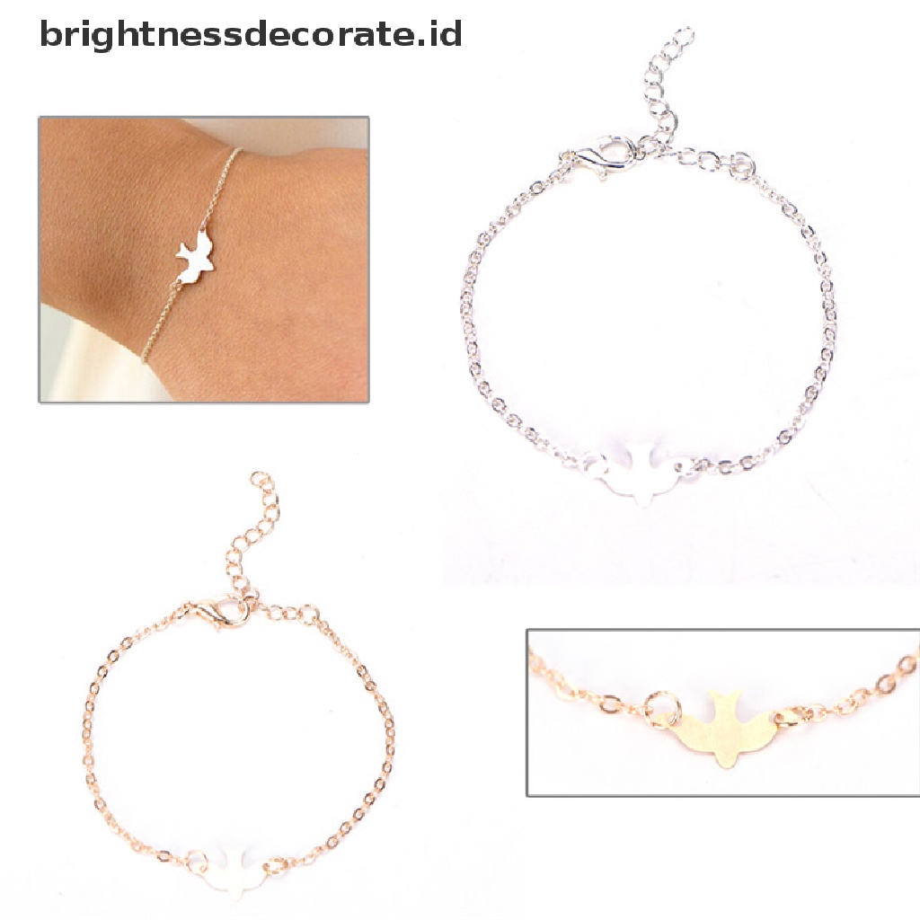 [Birth] Tiny Peace Dove Bracelet Soar Flying Birds Bracelet Gelang Burung Walet Lucu [ID]