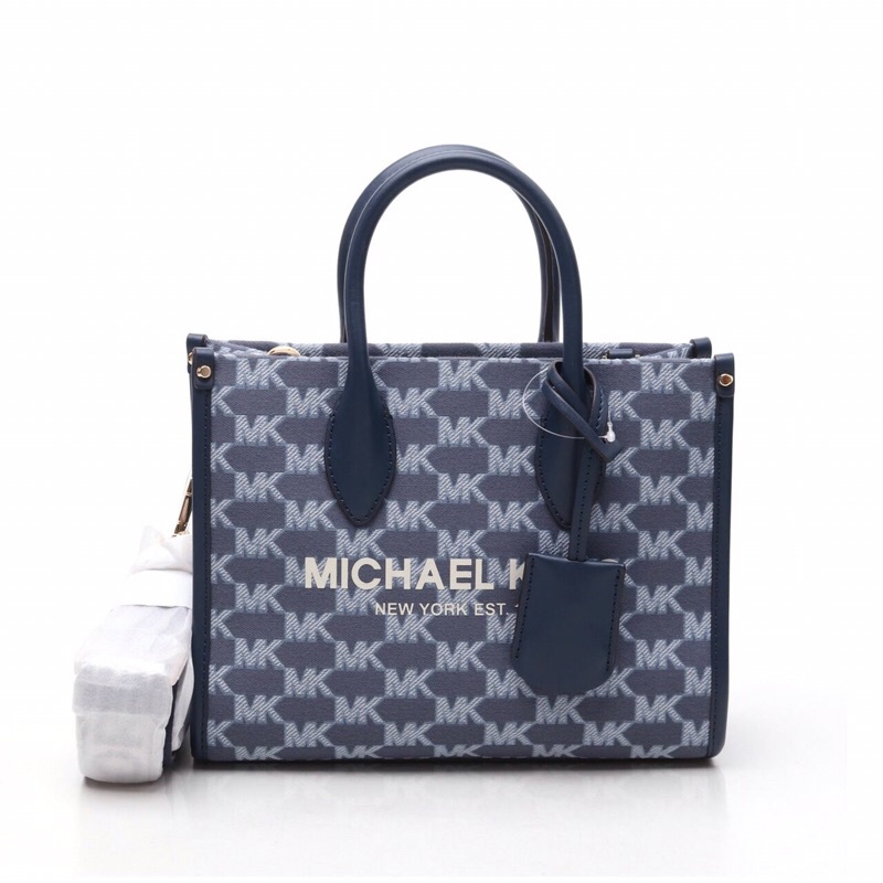 MK mirella navy medium multi canvas