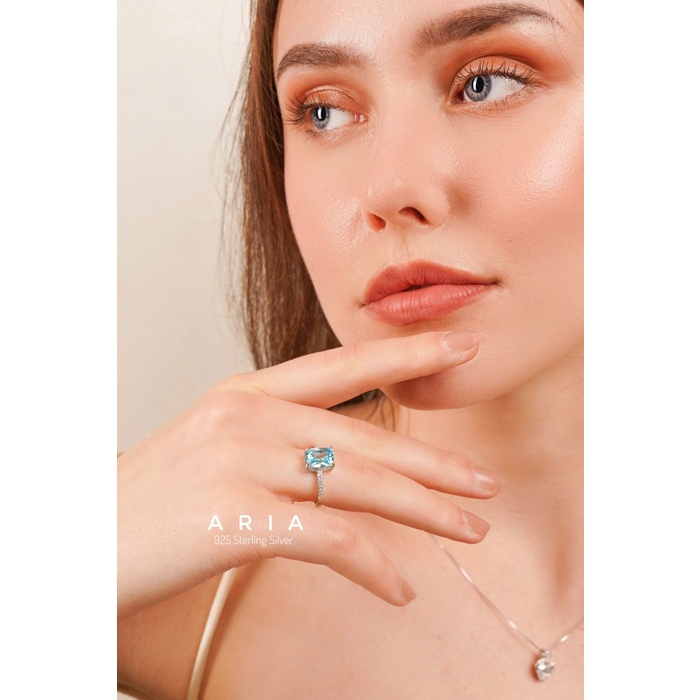 Dear Me - Aria Ring (925 Sterling Silver with 3A Grade Zircon) Cincin Wanita Perak Asli Aksesoris