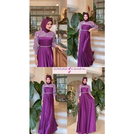 NEW- SHINEE SILK PREMIUM DRESS WANITA KONDANGAN BRIDESMAID DRESS SATIN