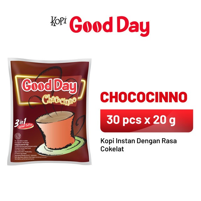 

Terlaris ✨ - GOOD DAY Chococinno 1 Bag (30 x 20 gr) 2.1.23