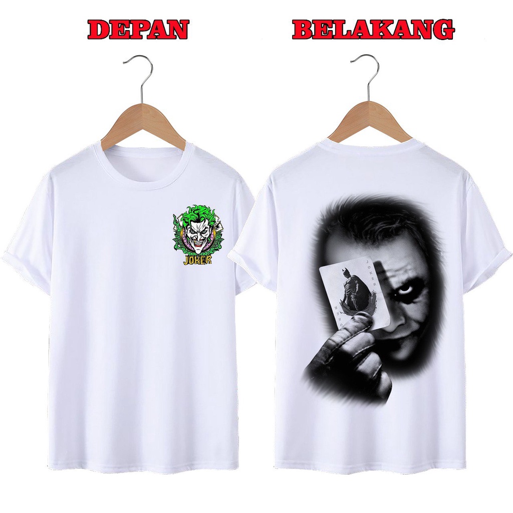 KAOS DISTRO UNISEX (PRIA DAN WANITA) TERBARU, KAOS JUMBO KARTU JOKER