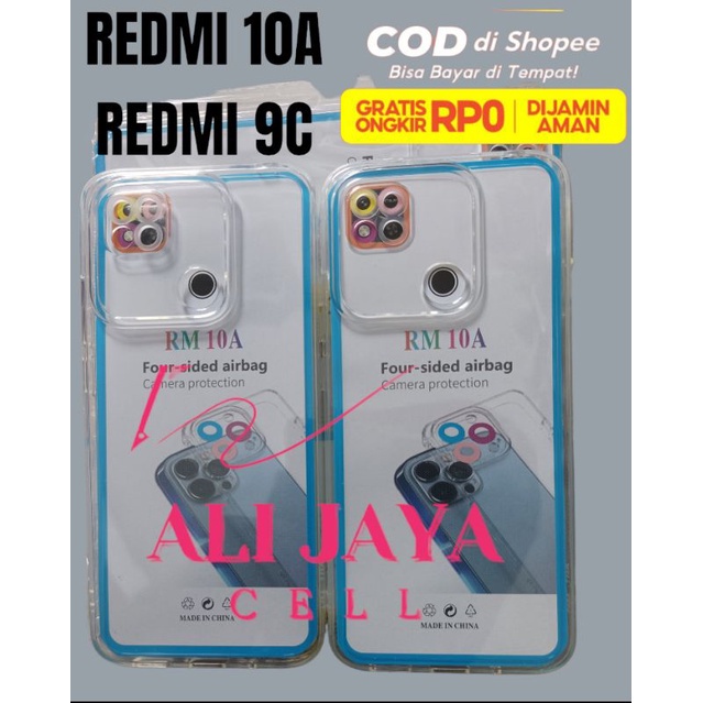 slicon/softcase bening transparan hp xiomi redmi 10A/9C case transparan bening  clear + pelindung camera