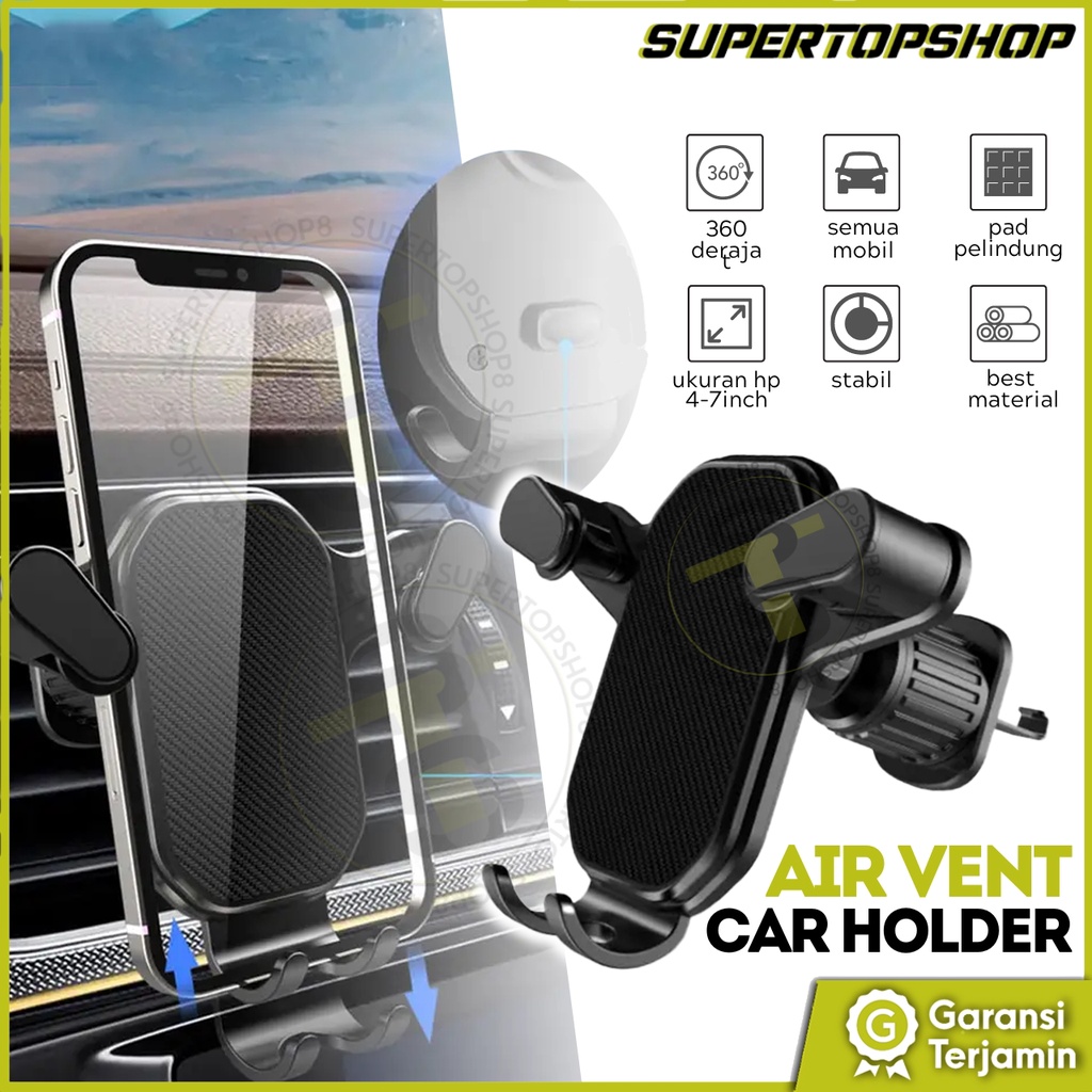 Holder Mobil AC Jepit / Car Phone Holder AC Stand 360 Derajat Universal