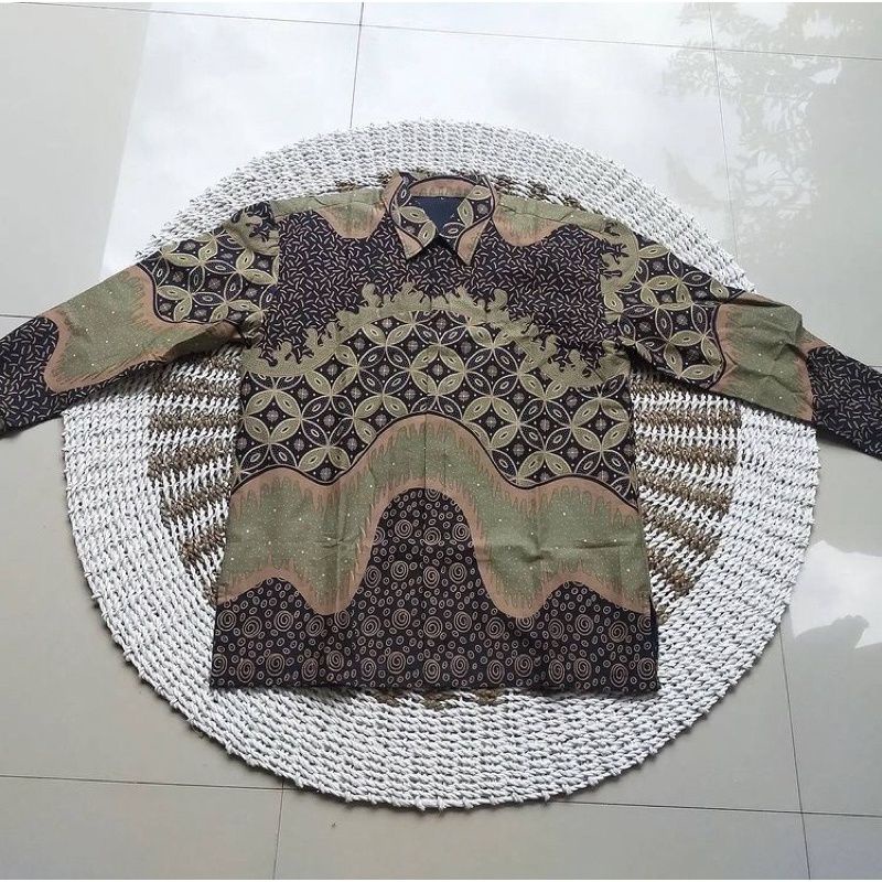 Kemeja Batik Hijau Sage Pria