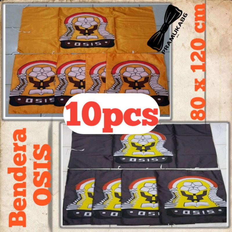 (10pcs) Bendera Osis SMP &amp; SMA Ukuran 80x120cm