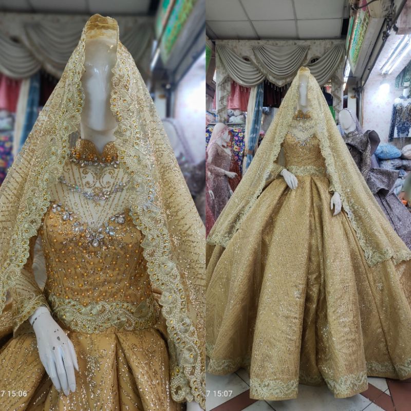 GAUN  PENGANTIN BARBIE INDIA  BEREKOR | BAJU PENGANTIN PRINCESS | GAUN MODREN CANTIK | GAUN MEWAH