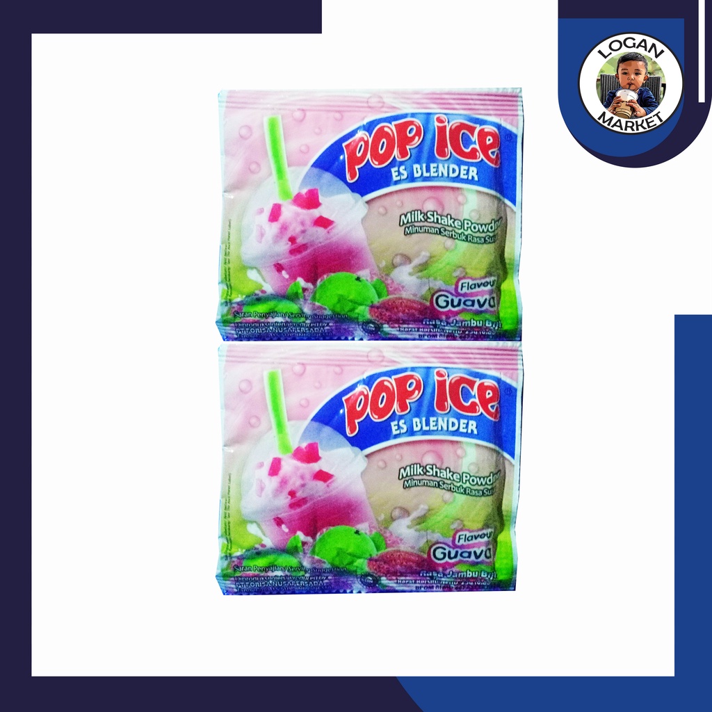 

Pop Ice Es Blender Guava Jambu Biji Renceng 10 Pcs Sachet 25gram 25gr