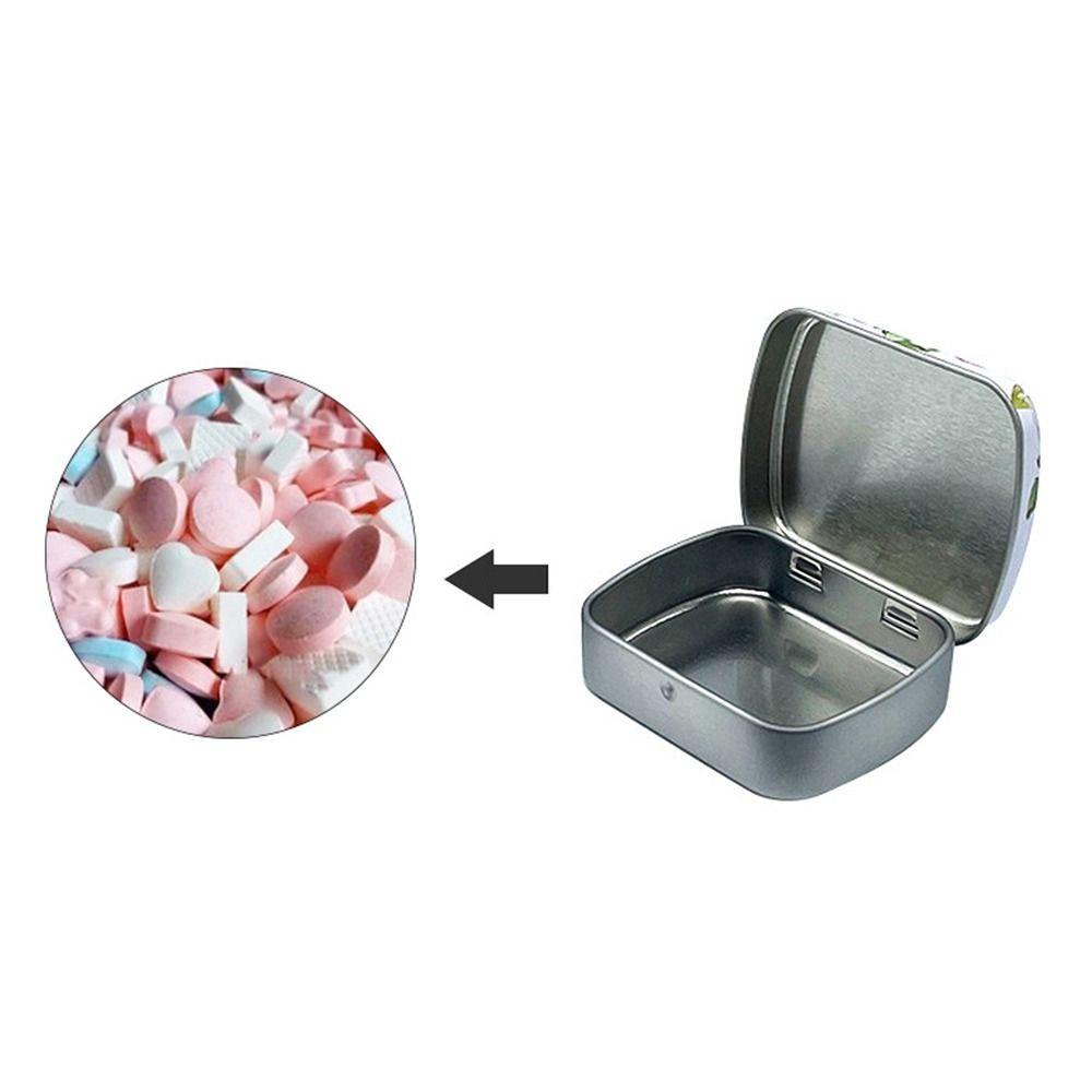 Solighter Kotak Besi Lucu Protable Permen Wadah Teh Metal Tin Box Maskeup Organizer Tempat Penyimpanan Kaleng Mini