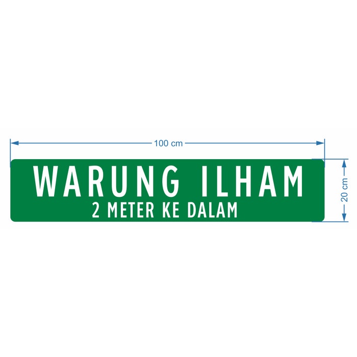 

Paja Papan Nama Jalan Custom 20 X 100 Cm